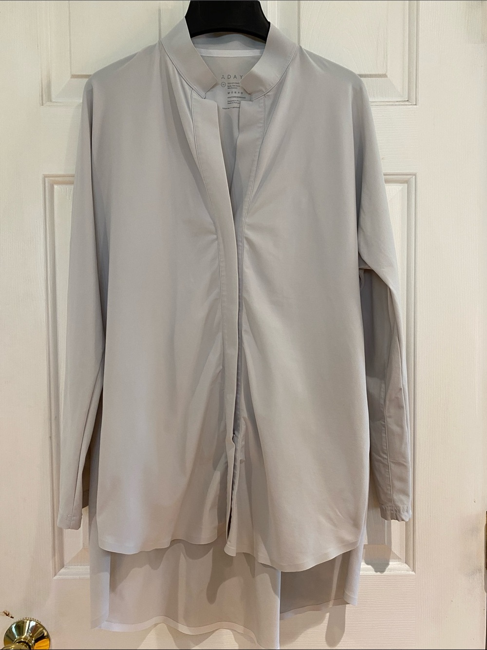 ADAY Soft Light Grey Layered Tunic Shirt